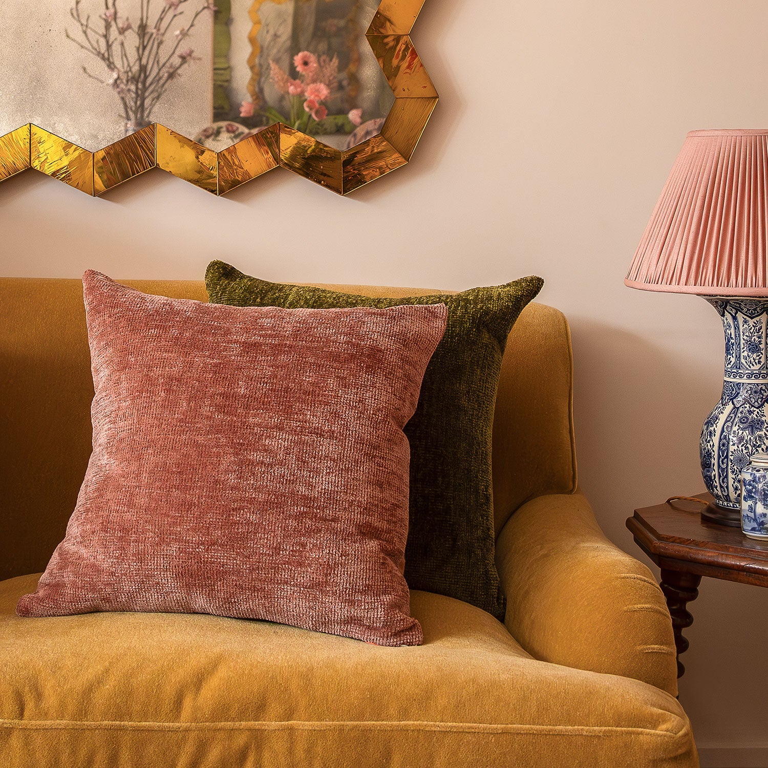 Chenille cushions