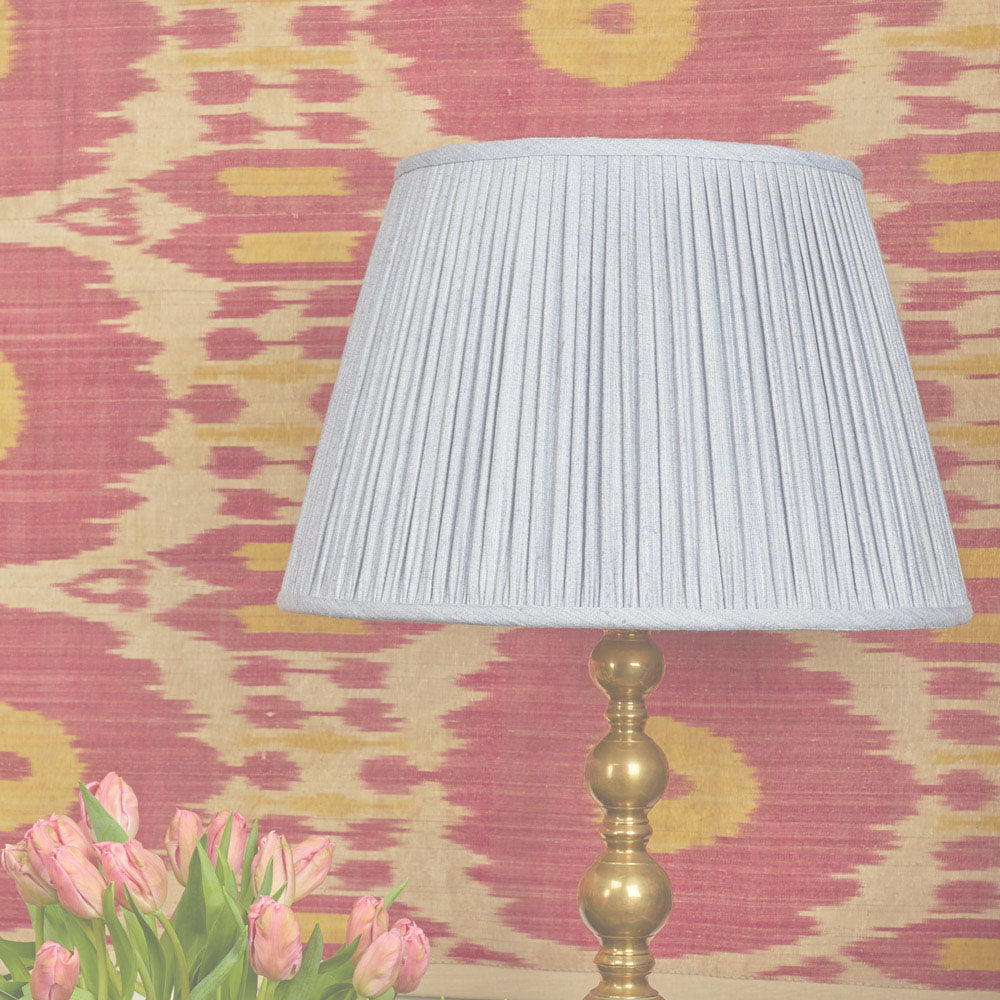Mulberry and Tussar silk lampshades