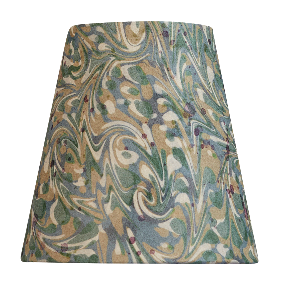 5 inch Aqua clip-on marbled card shade