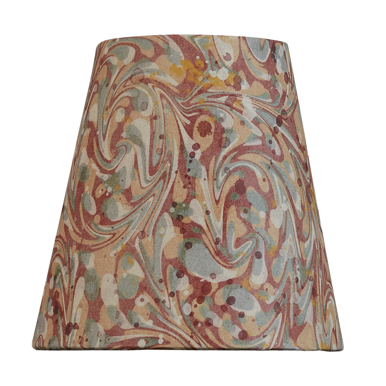5 inch Terracotta clip-on marbled card shade