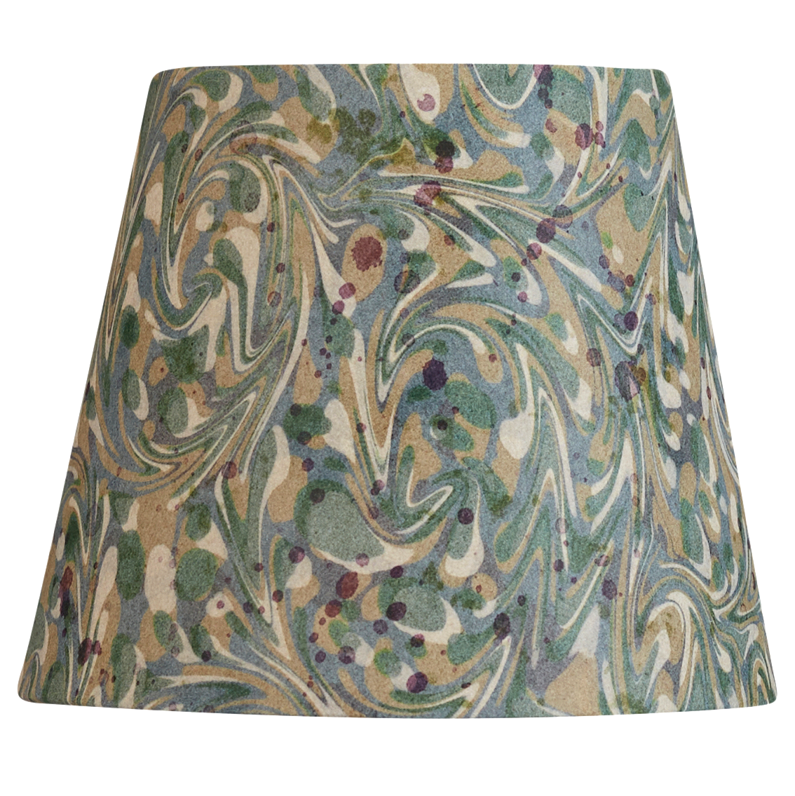 6 inch Aqua clip-on marbled card shade