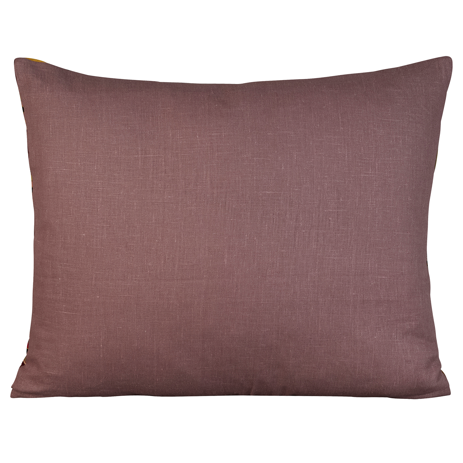 Rectangular vintage Kente cloth African cushion - Burgundy/yellow/lavender