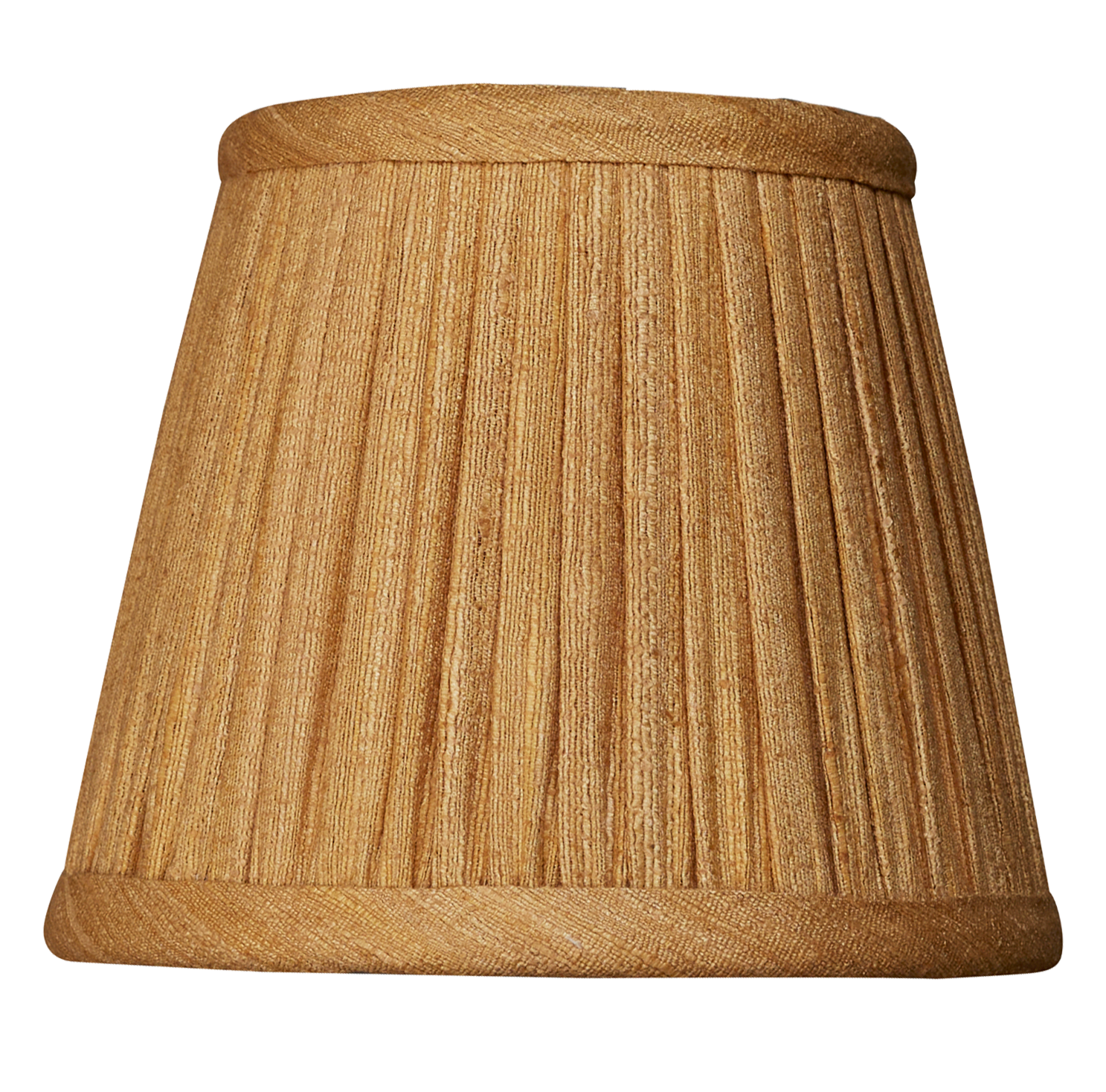 6 inch Yellow ochre Mulberry silk clip on lampshade