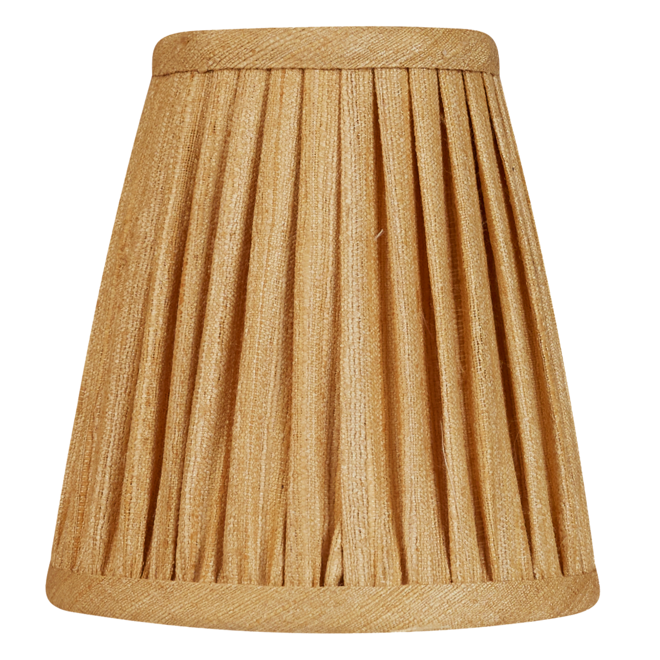 5 inch (13 cm) Pair of Yellow ochre Mulberry silk clip on lampshades