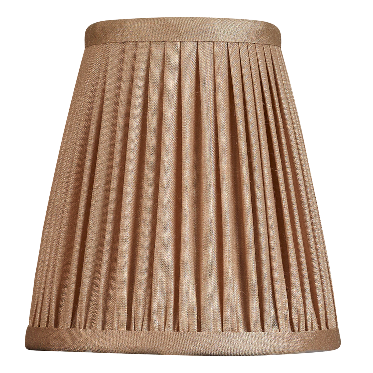 5 inch Tall Mink Tussar gathered silk gathered clip-on lampshade