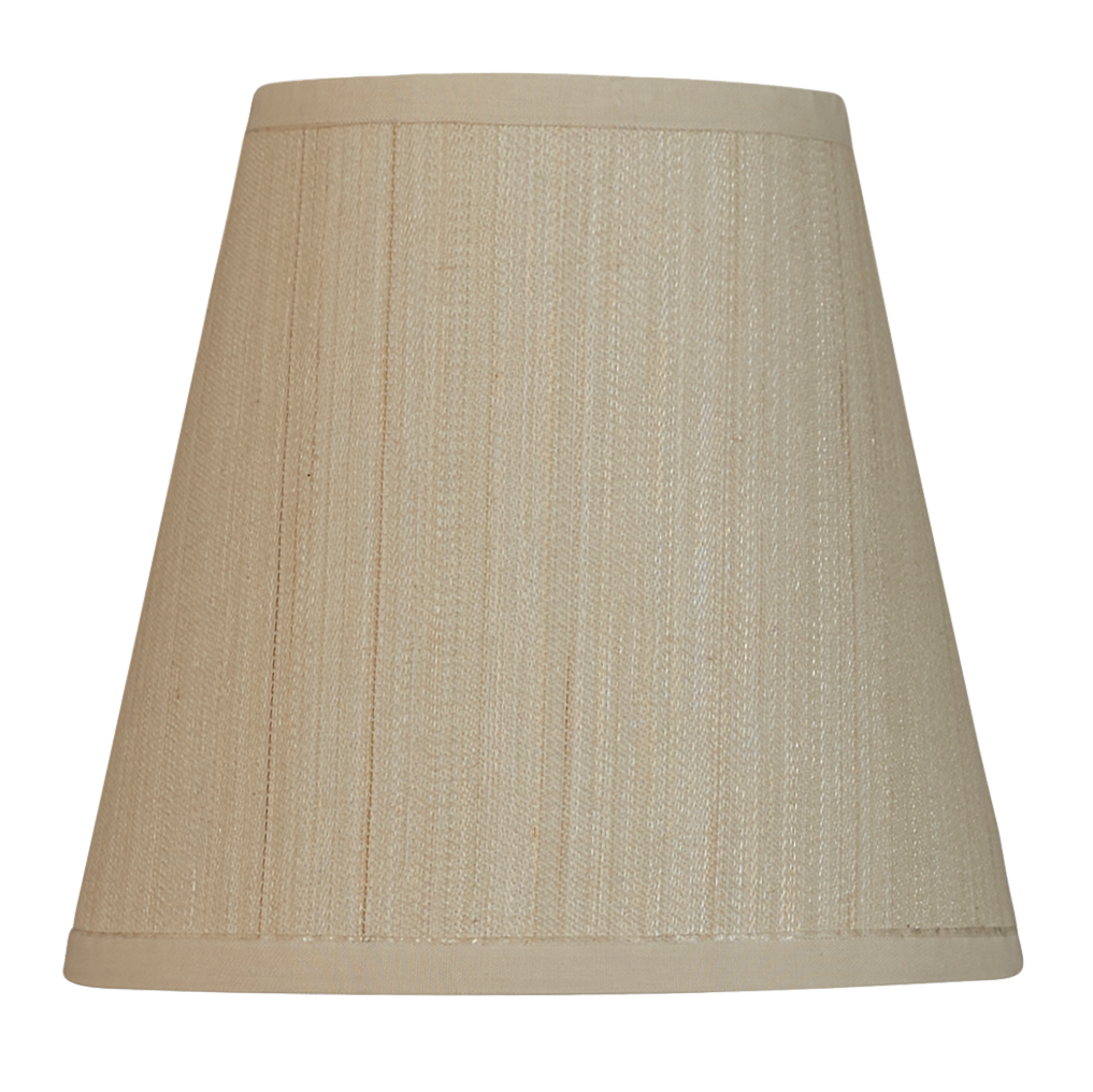 5 inch Clip-on lampshade in ivory horsehair fabric