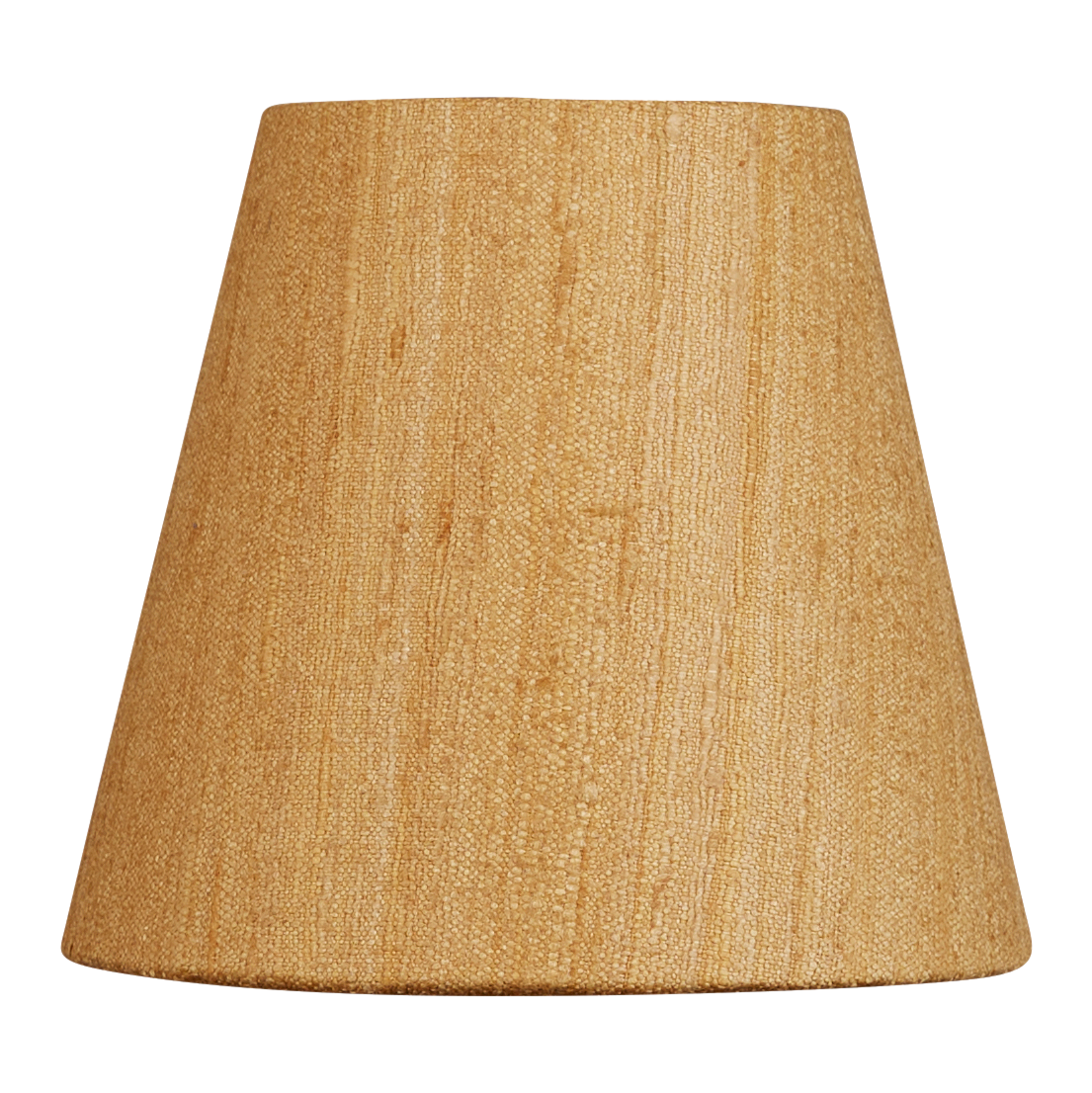 5 inch Clip on lampshade in yellow ochre  Mulberry silk