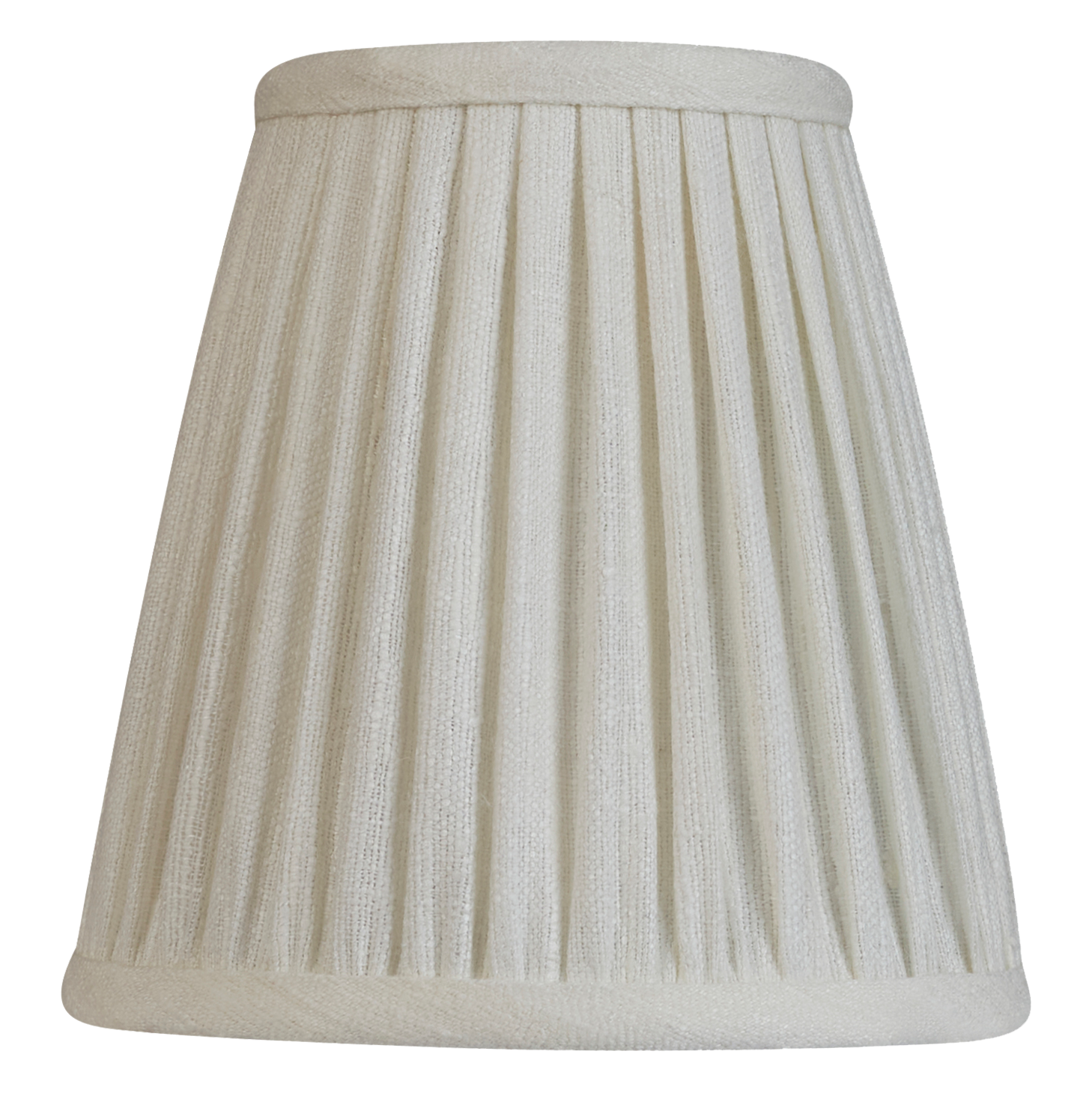 6 inch Tall White Mulberry silk clip-on lampshade