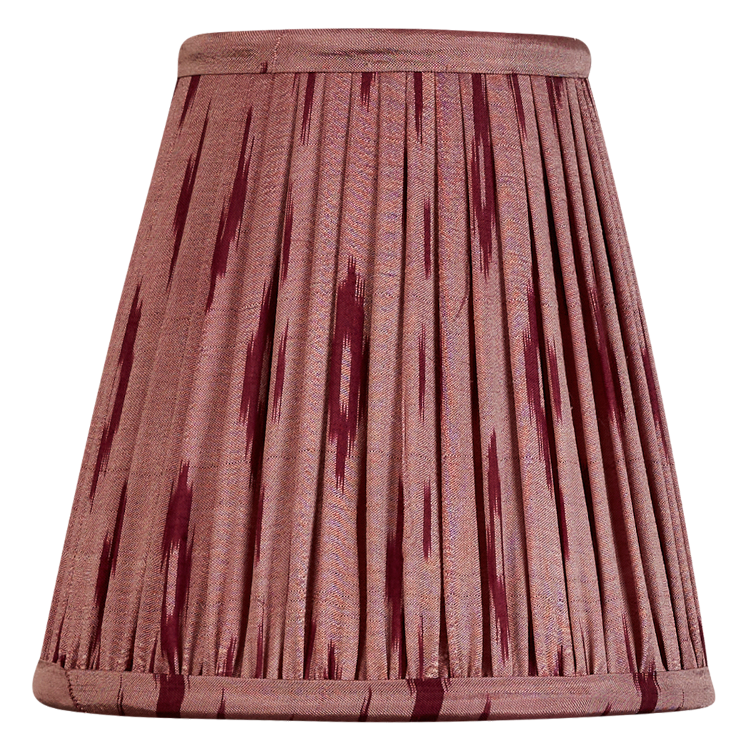 Pair of 6 inch Two tone purple silk sari clip-on shades