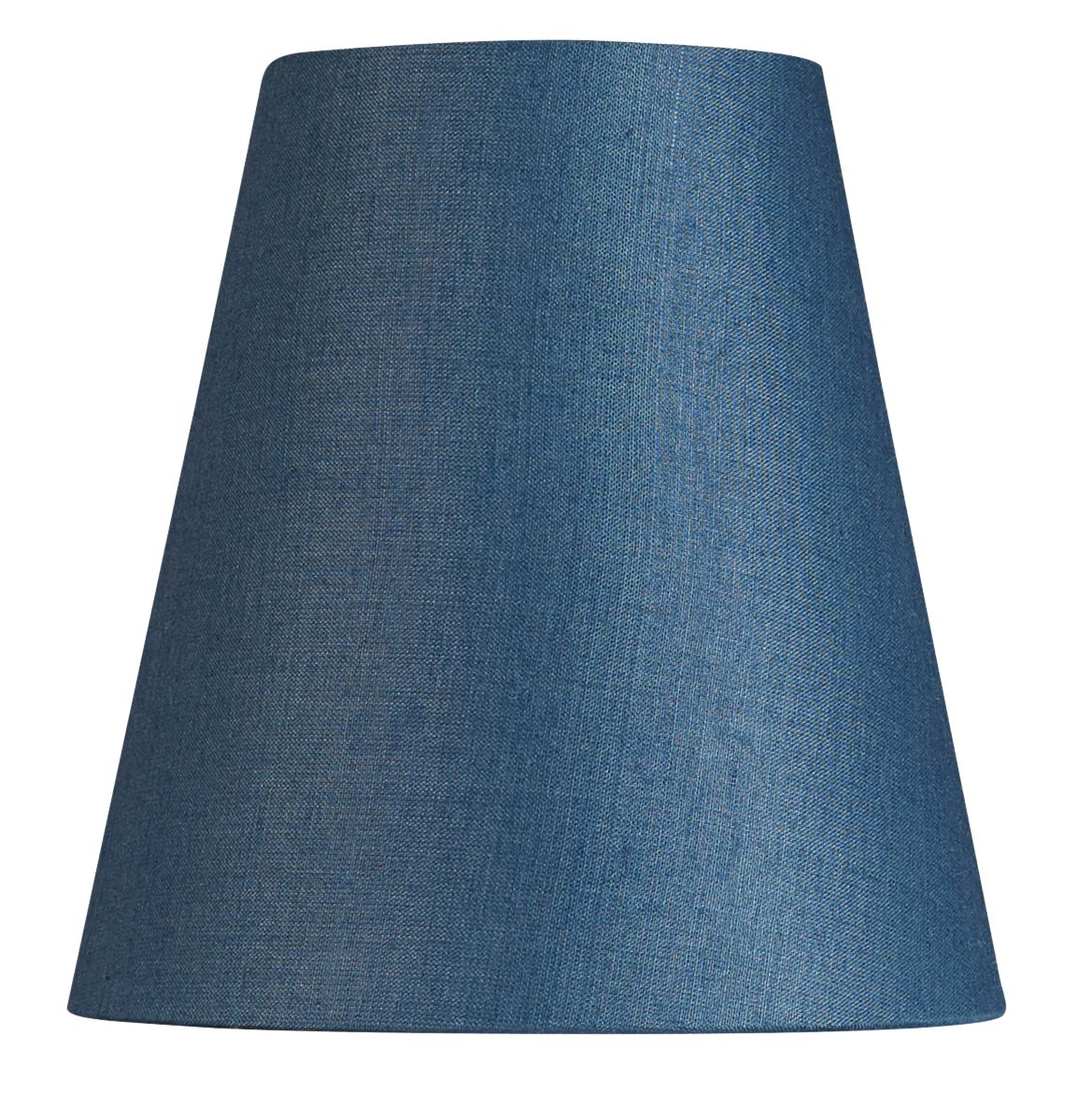 6 inch Tall Ink blue Tussar silk clip-on lampshade