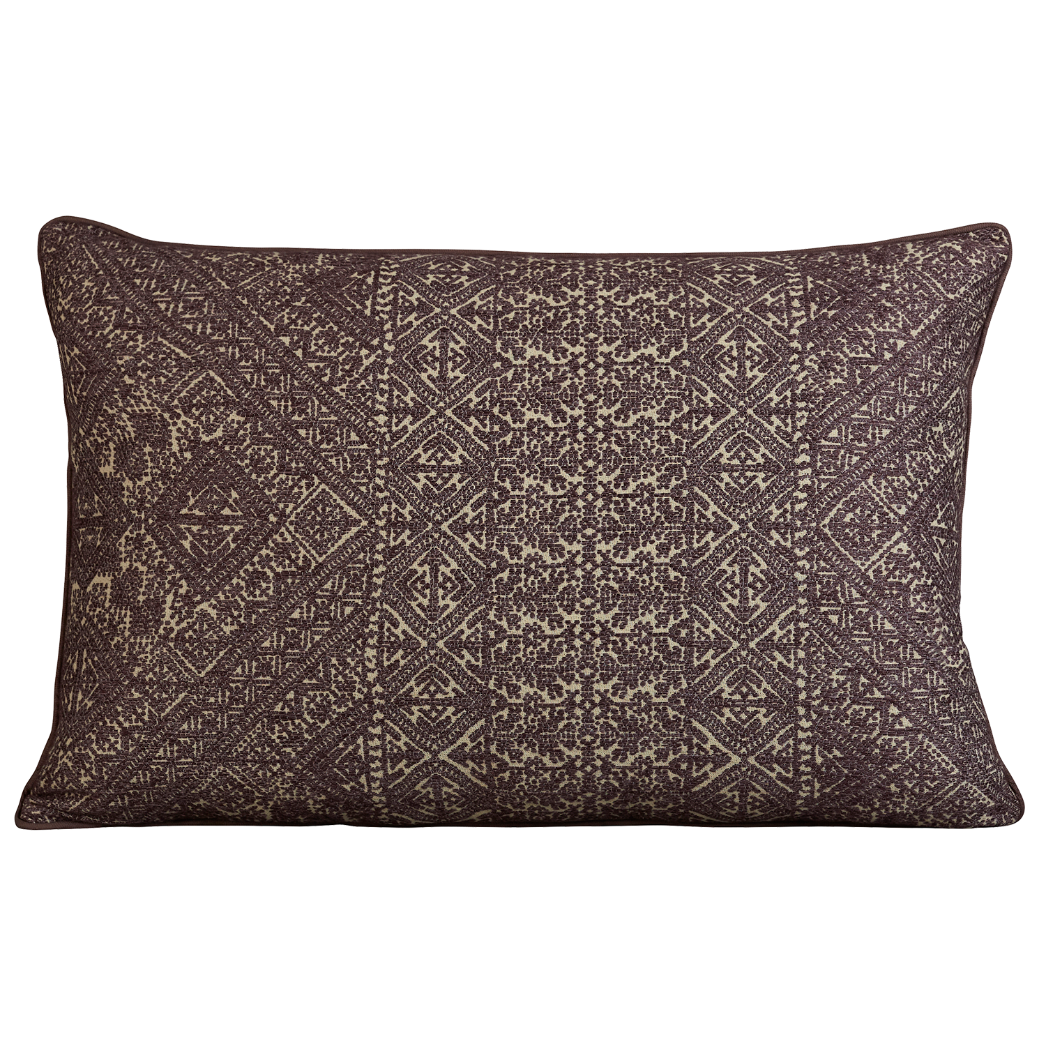 Amethyst rectangular fez weave cushion - throw pillow