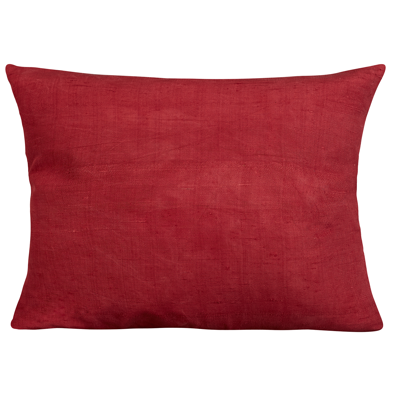 Silk Jajim Cushion/ pillow - Crimson with petrol blue and magenta stripe
