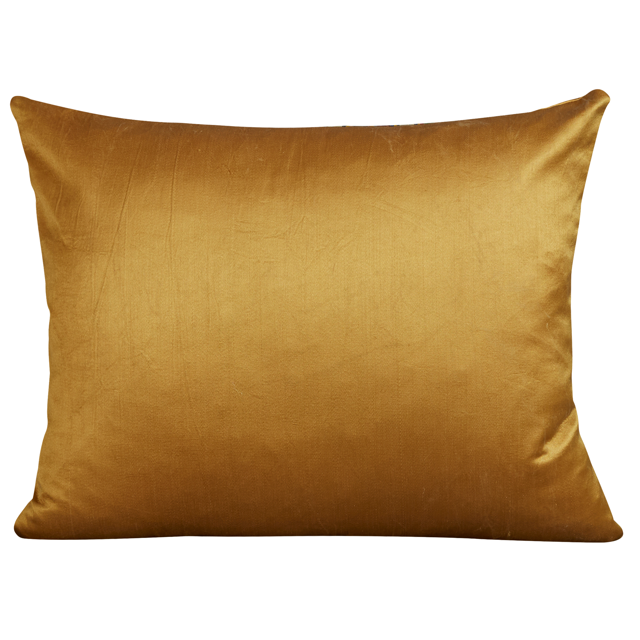 Silk Jajim cushion - Pink/green and grey stripe on yellow silk