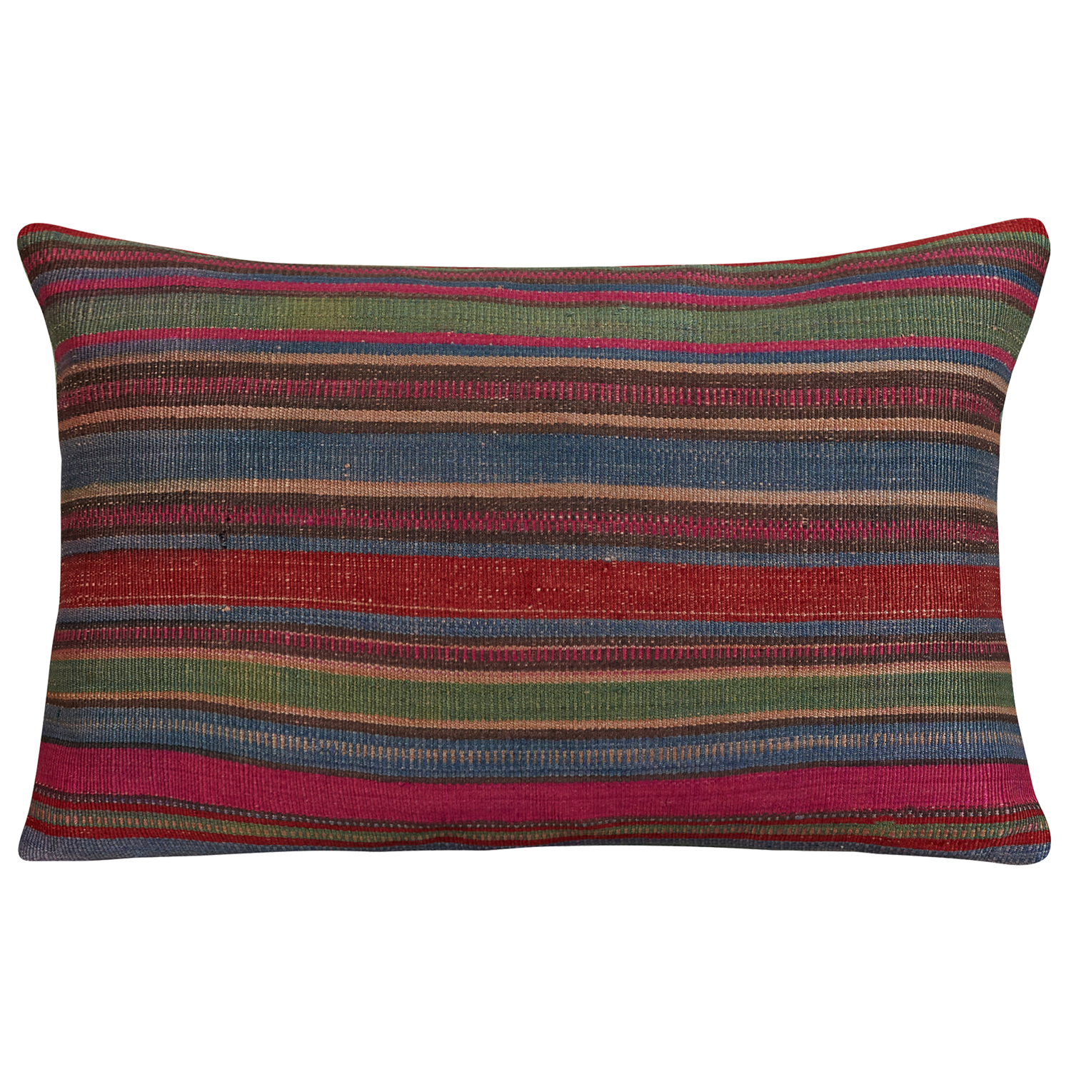 Silk Jajim Multicoloured small lumbar cushion/ pillow