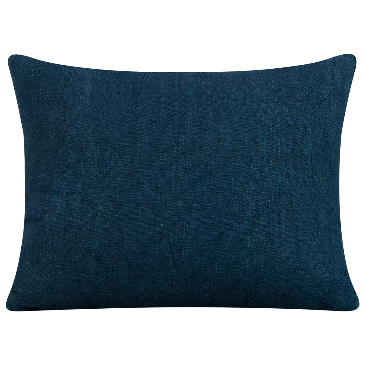 Rectangular Kente cloth African cushion - Heart shaped embroidery