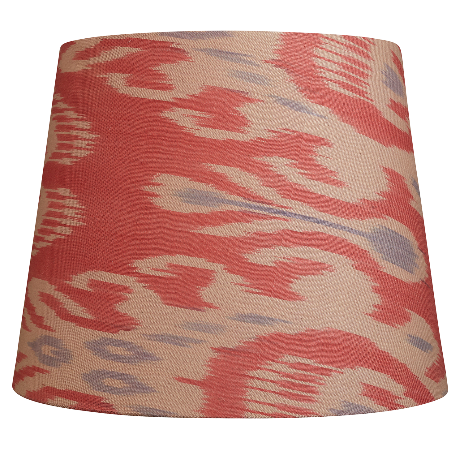 14 inch (36 cm) Pink and blue cotton ikat lampshade