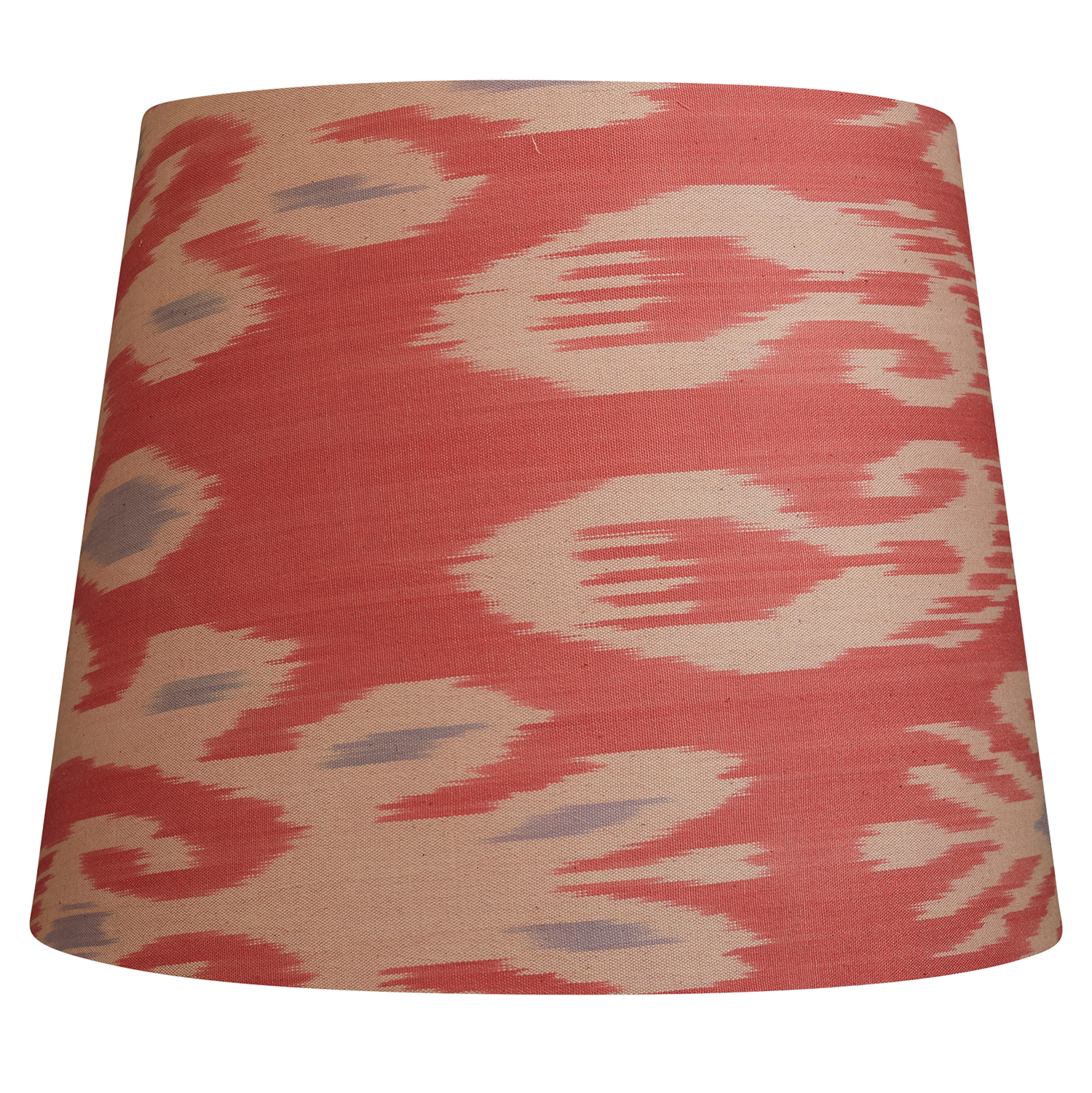 14 inch (36 cm) Pink and blue cotton ikat lampshade
