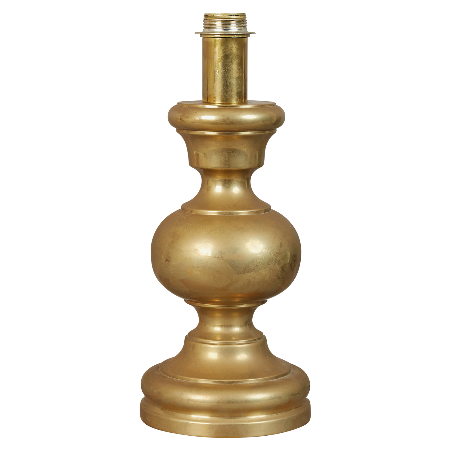 A late 20th century brass modernist table lamp