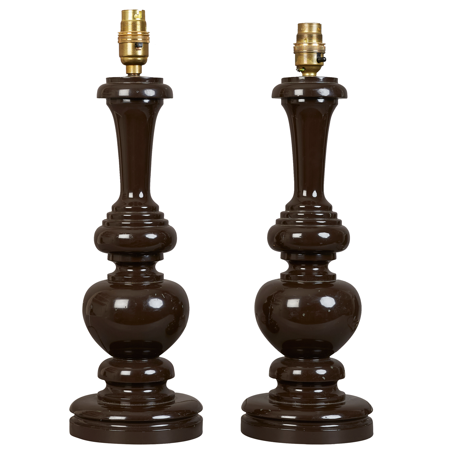 A pair of mid 20th century bakelite table lamps