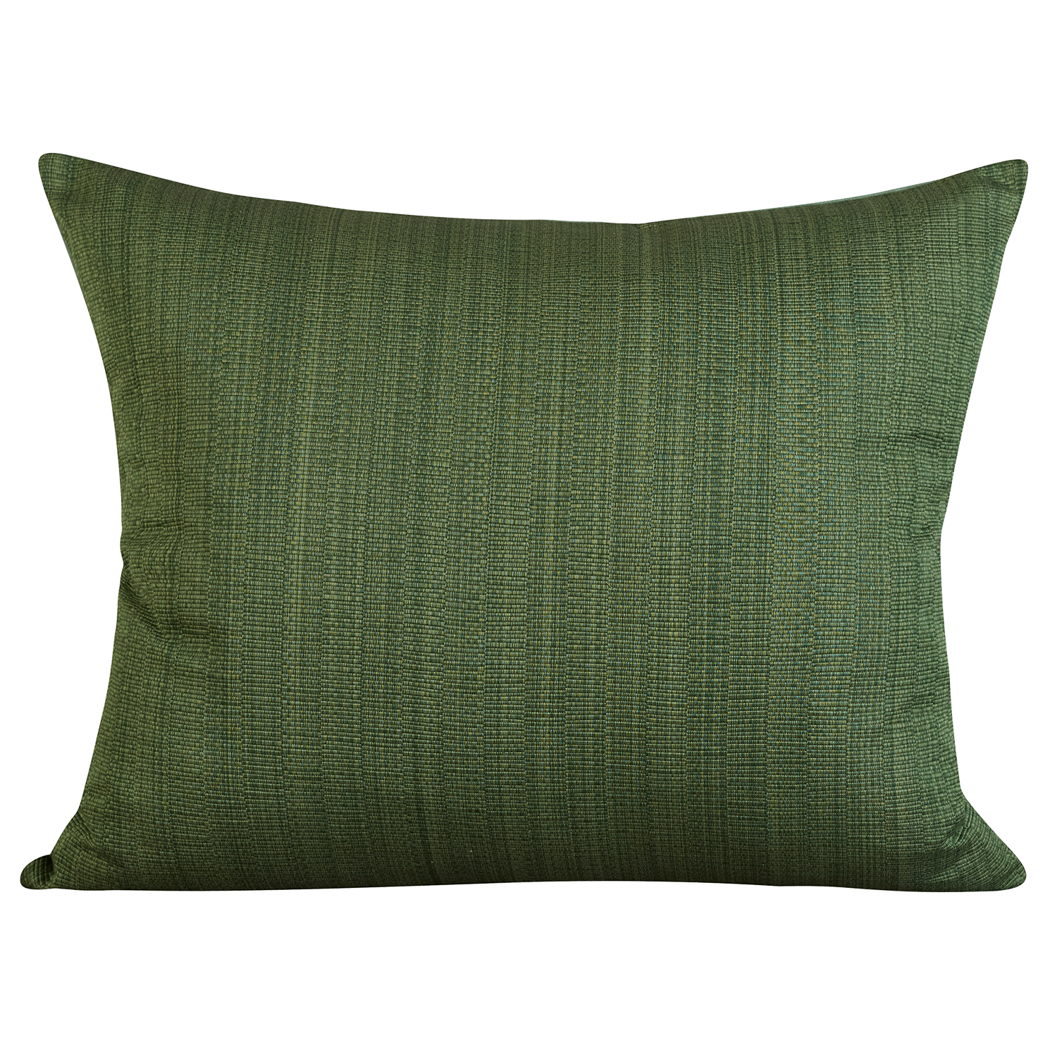 Rectangular cushion in Armure Canneli by Claremont - Dark green stripe