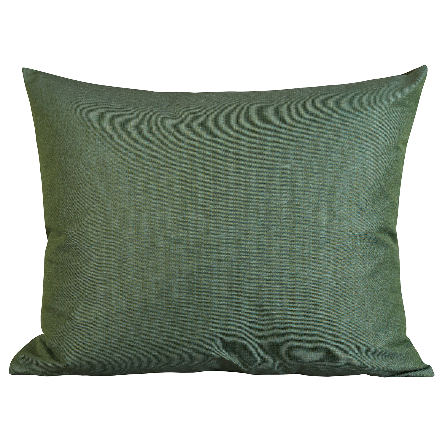 Rectangular cushion in Armure Canneli by Claremont - Dark green stripe