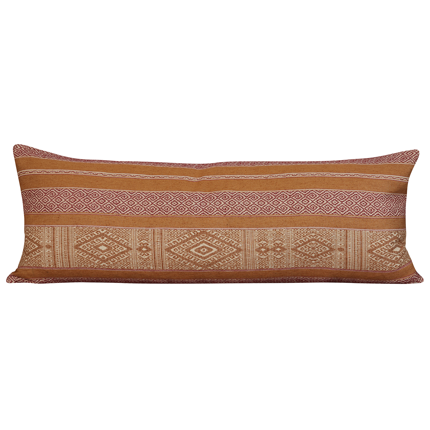Long rectangular cushion in Timor by Guy Goodfellow - Cognac
