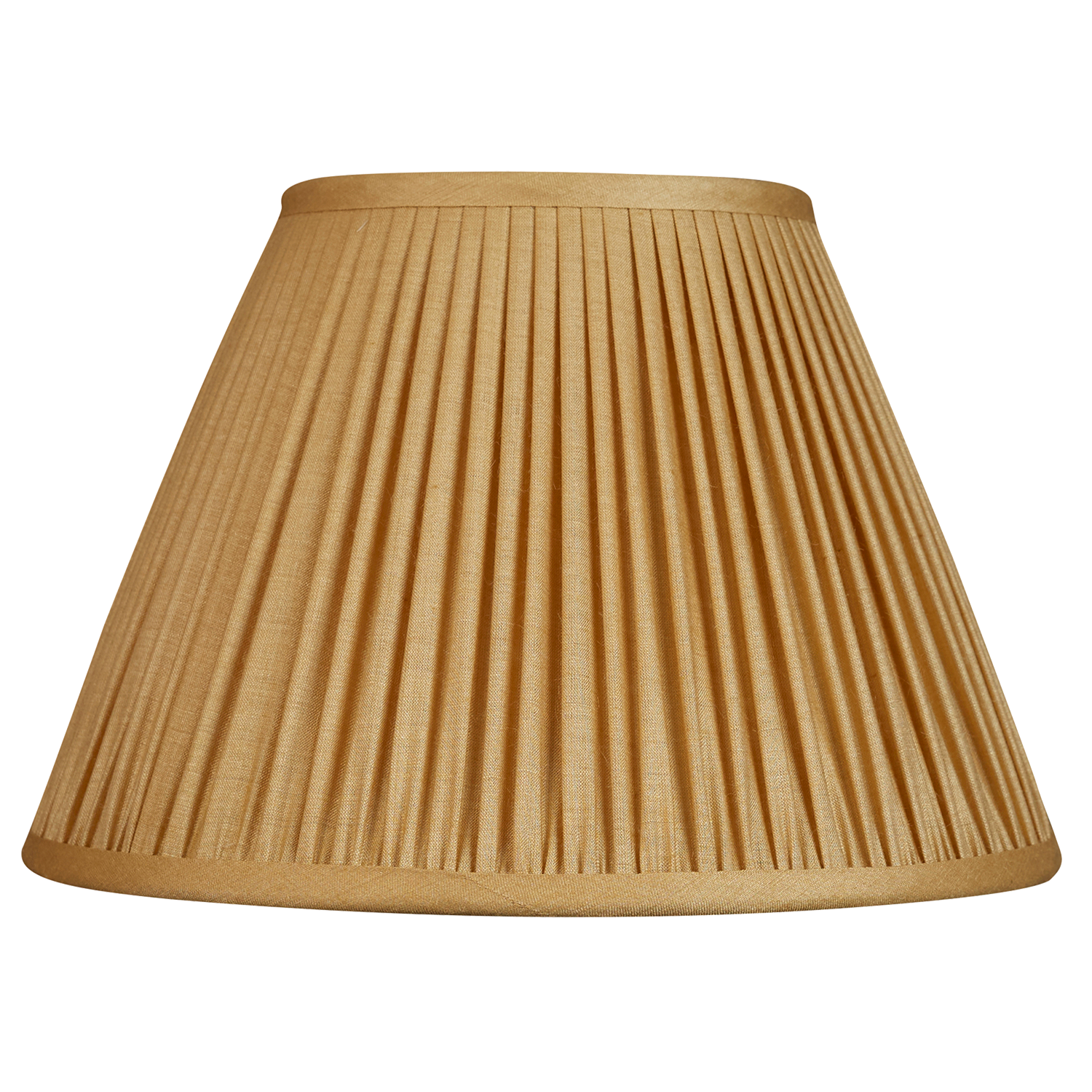 10 inch Sand yellow Tussar silk French drum lampshade