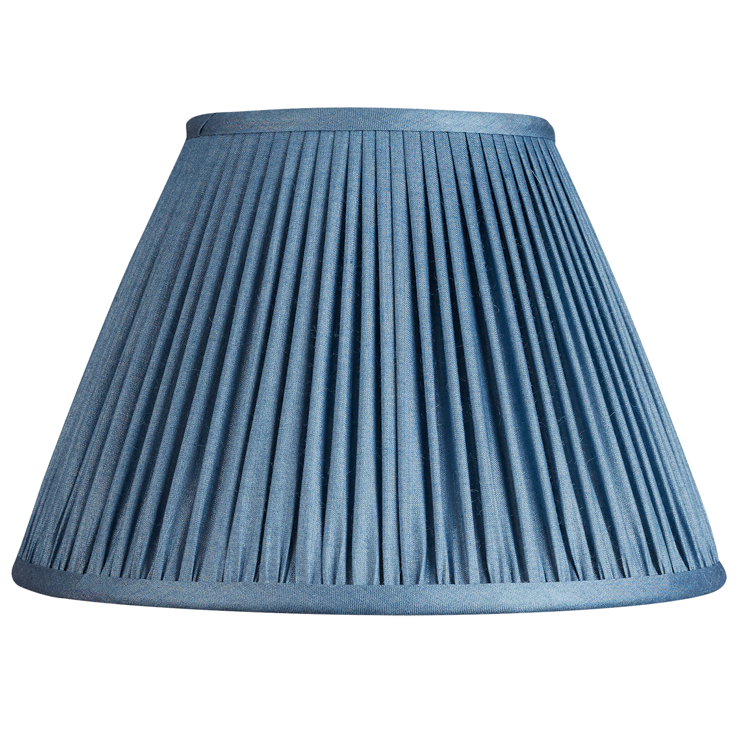10 inch Ink blue Tussar silk French drum lampshade