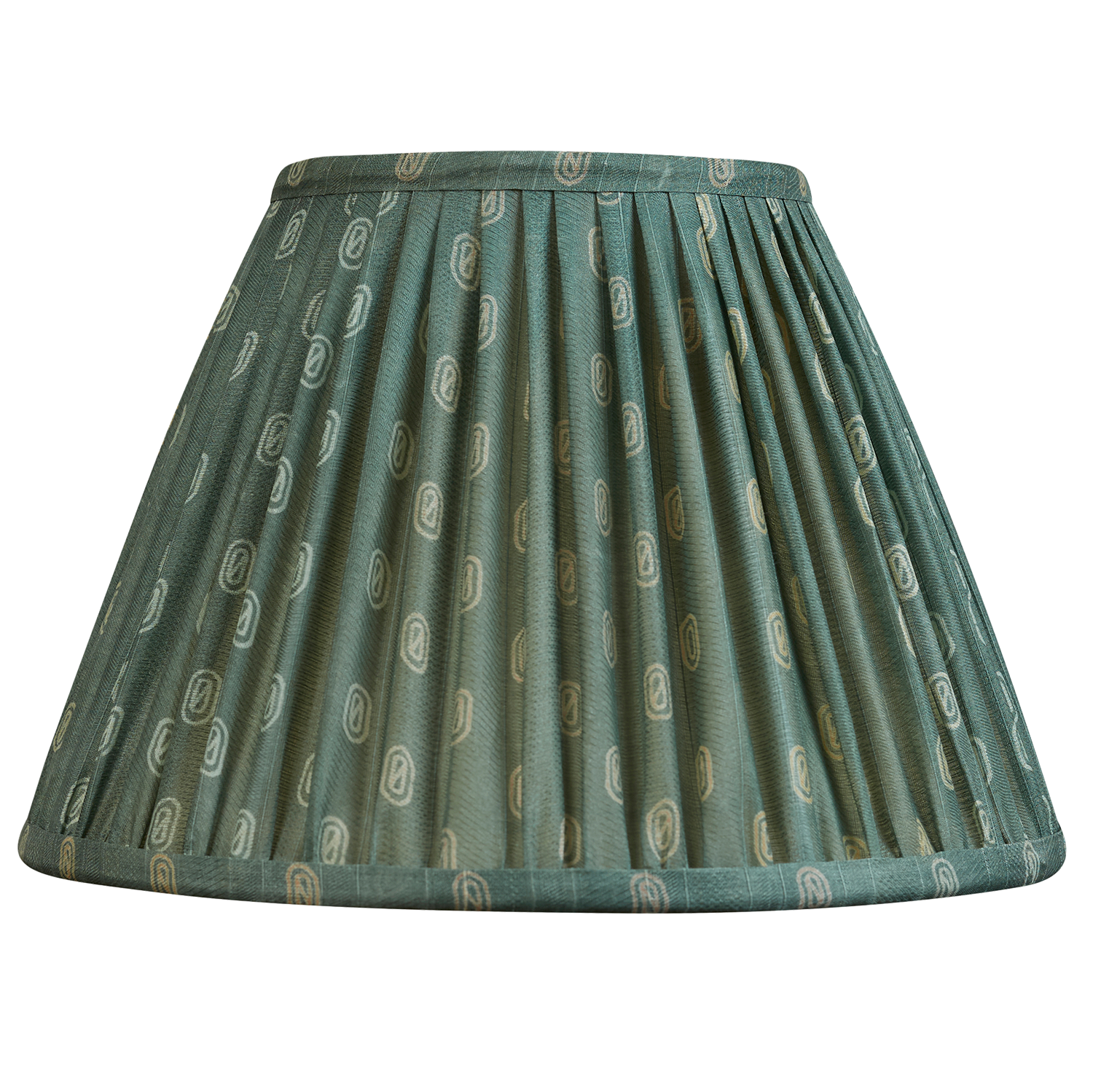 10 inch Aqua green Patola French drum silk sari lampshade