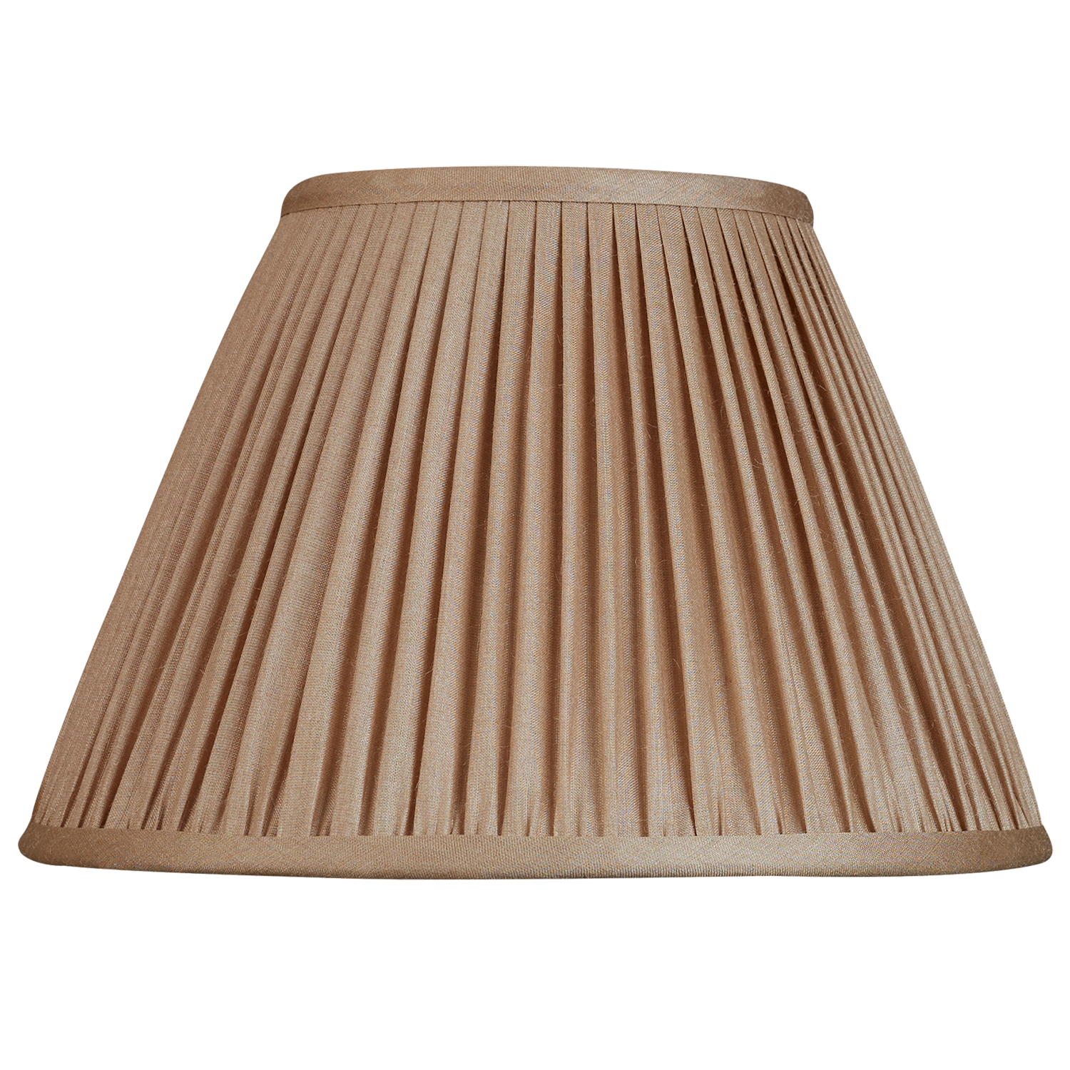 10 inch Mink Tussar French silk drum lampshade with spider fitting