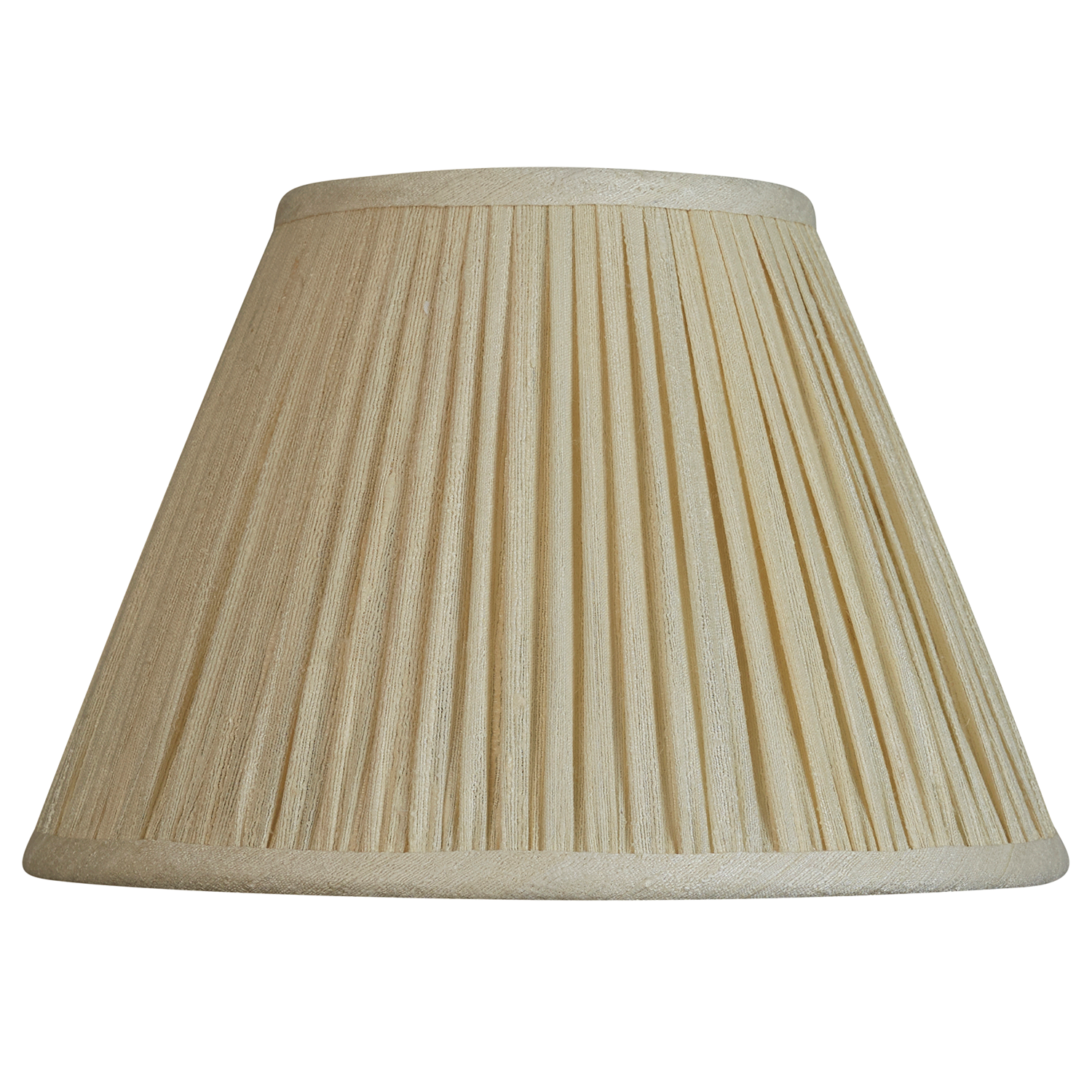 10 inch Gathered Ivory Mulberry silk French drum lampshade