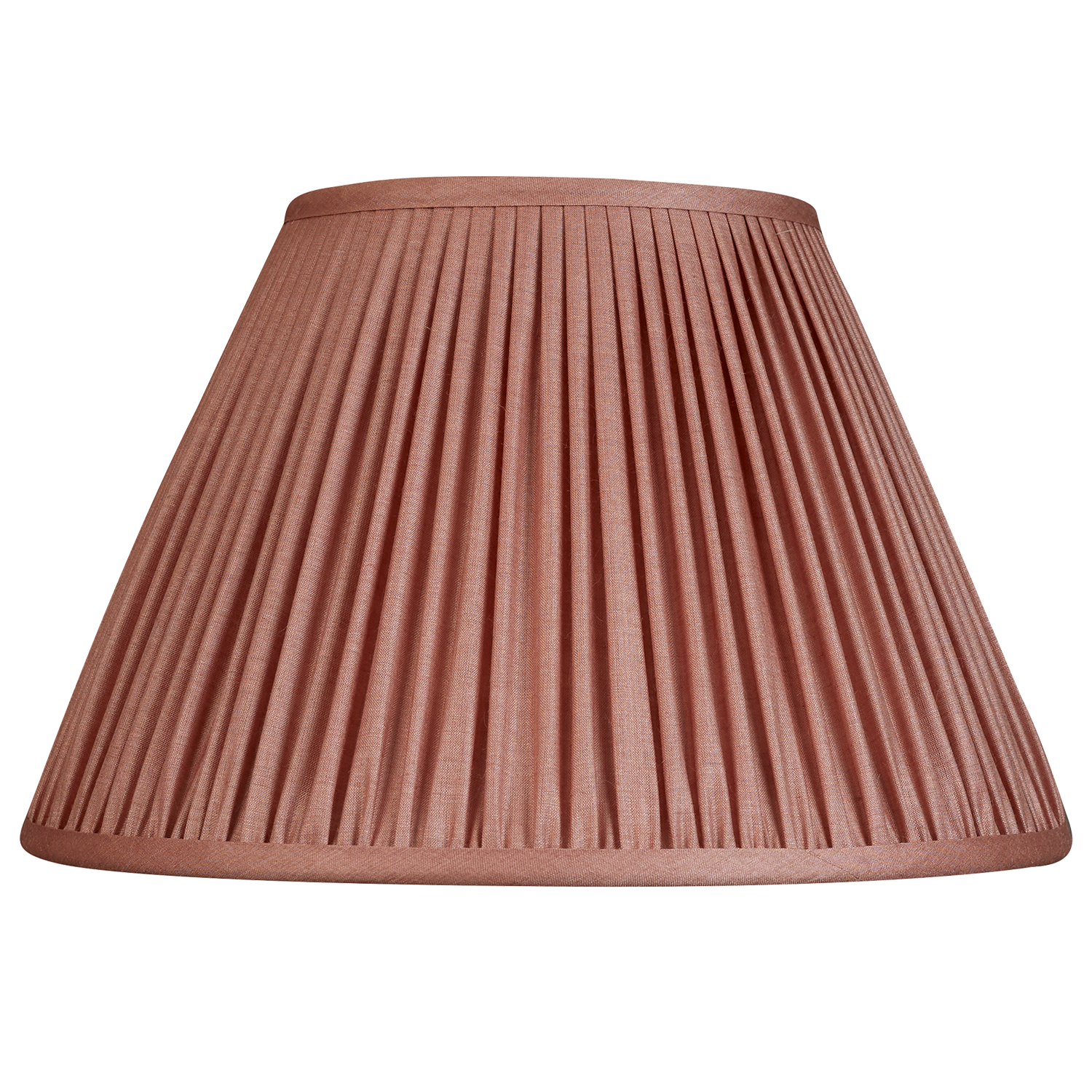 12 inch Tussar silk dusky pink French drum lampshade