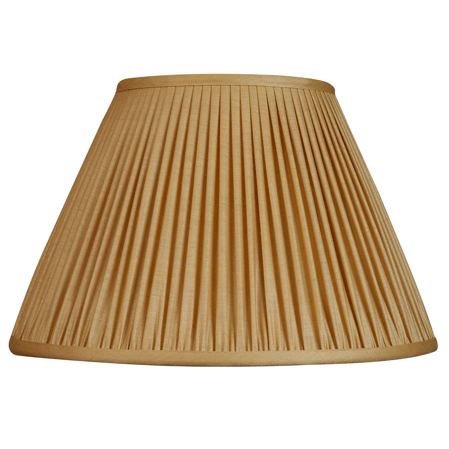 12 inch Tussar silk sand yellow French drum silk sari lampshade with spider fitting