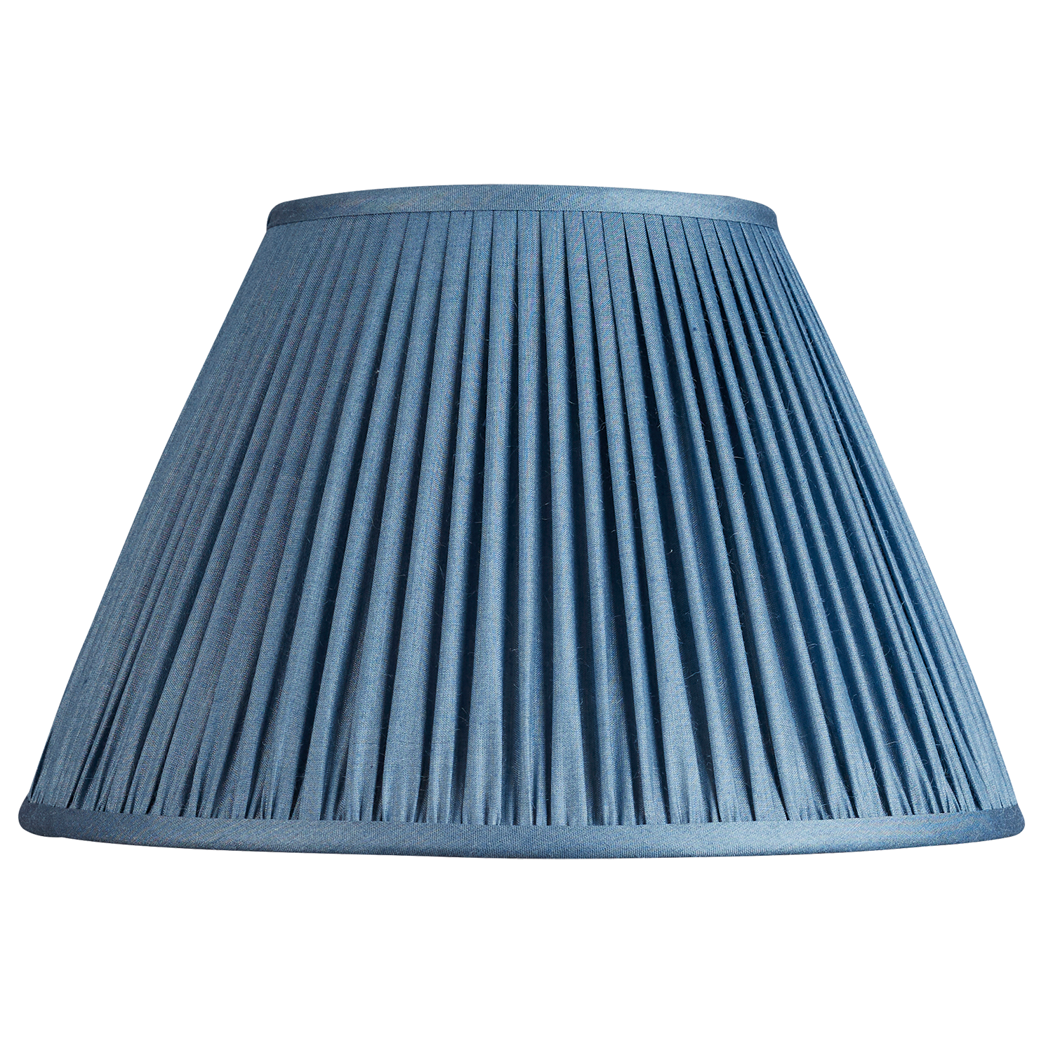 12 inch Ink blue Tussar silk French drum silk lampshade