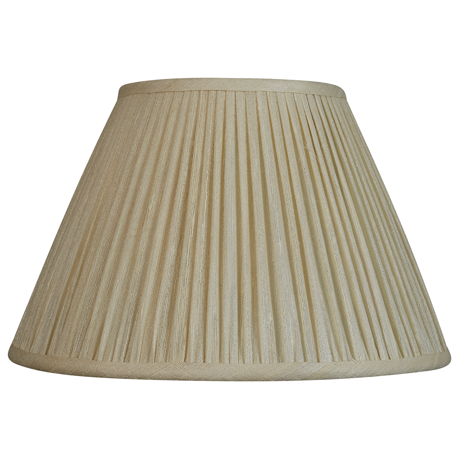 12 inch Gathered Ivory Mulberry silk French drum lampshade