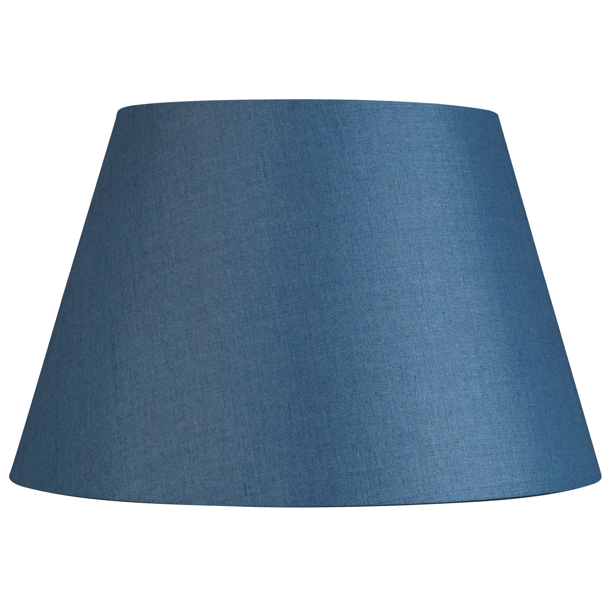 14 inch Ink blue Tussar silk plain card lampshade