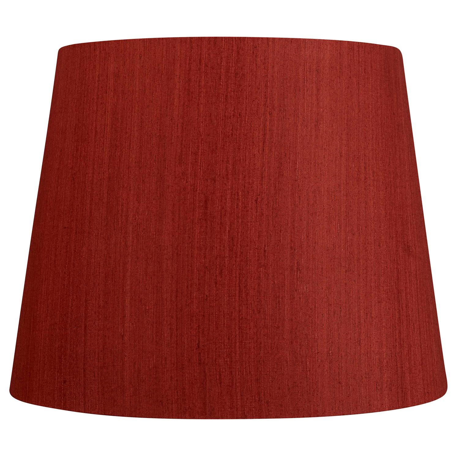 14 inch Tapering drum Red/coral Mulberry silk plain card lampshade