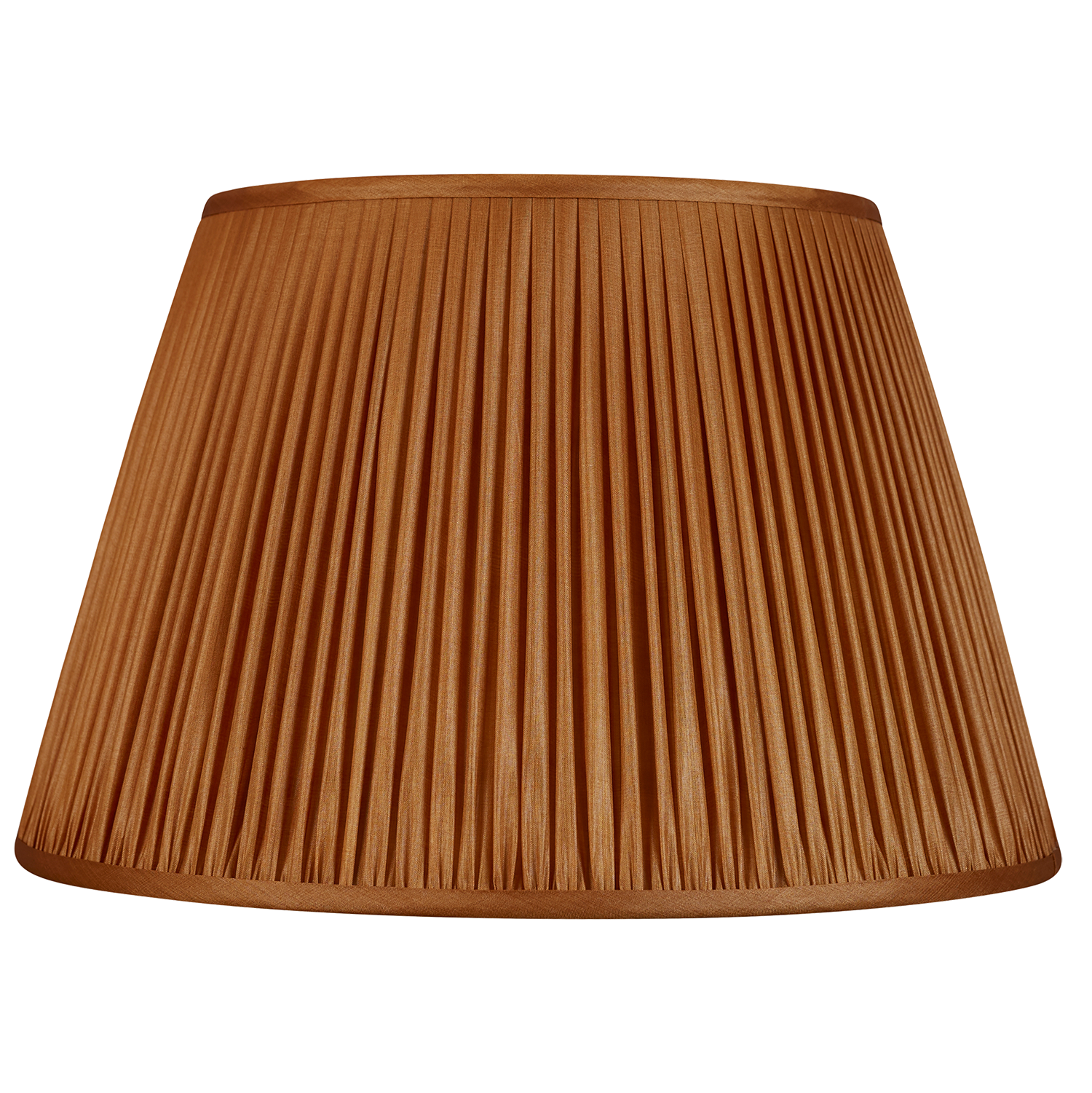 16 Inch Tobacco Tussar silk lampshade