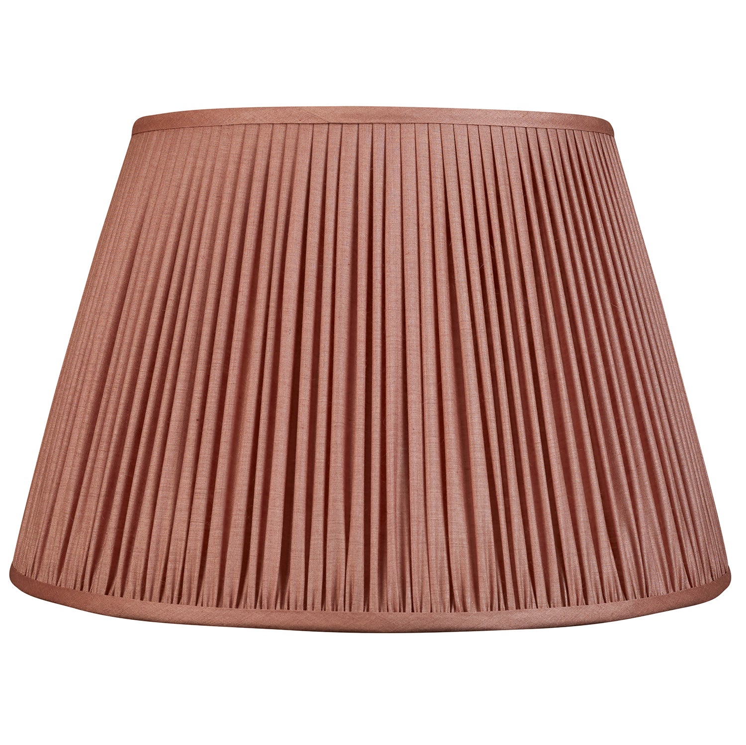 Dusky pink Tussar silk gathered lampshade