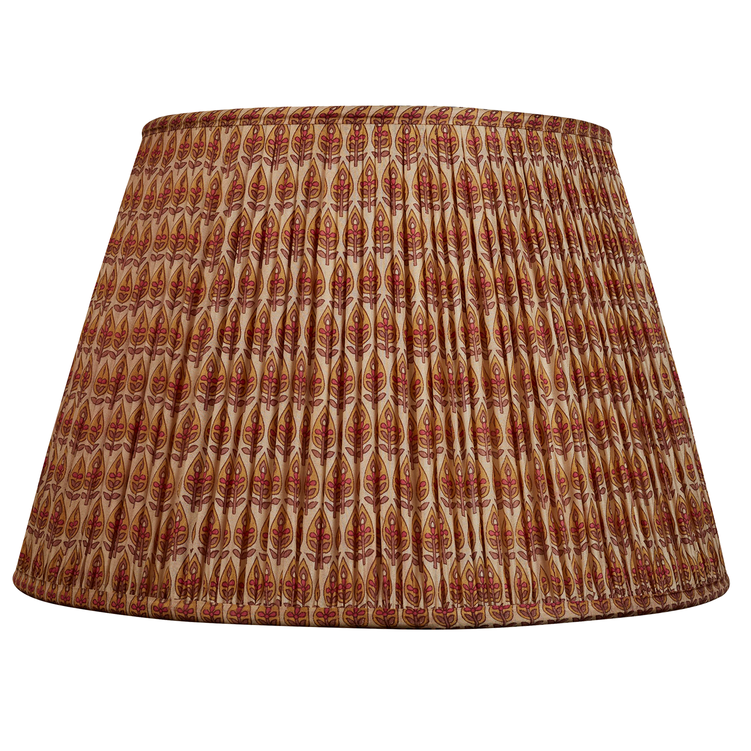 16 Inch Lavender and terracotta floral design silk sari lampshade