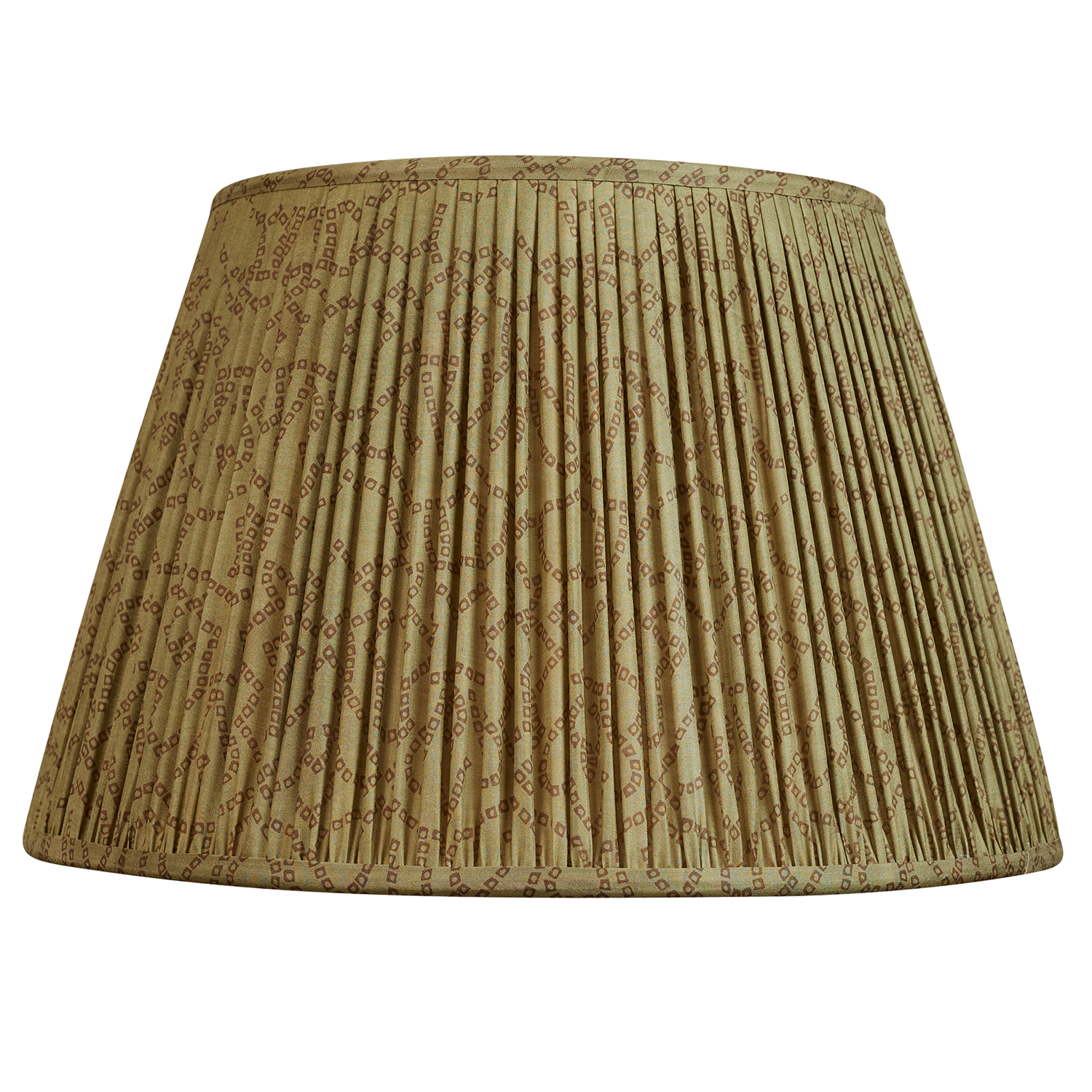 16 Inch Forest green Patola design silk sari lampshade