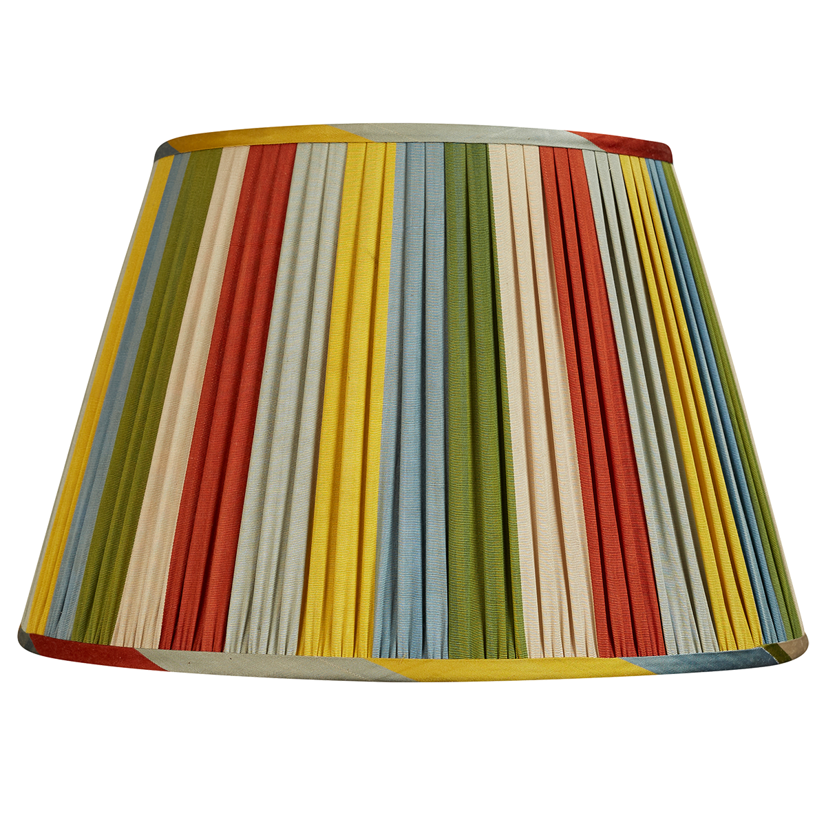 16 Inch Harlequin stripe silk and cotton ikat lampshade