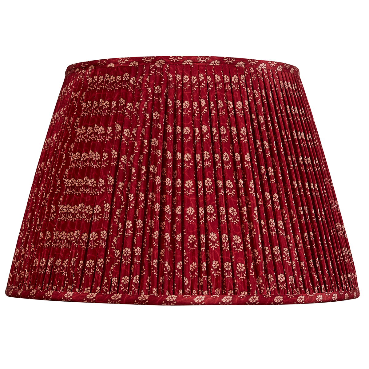 16 Inch Vibrant bordeaux floral design silk sari lampshade