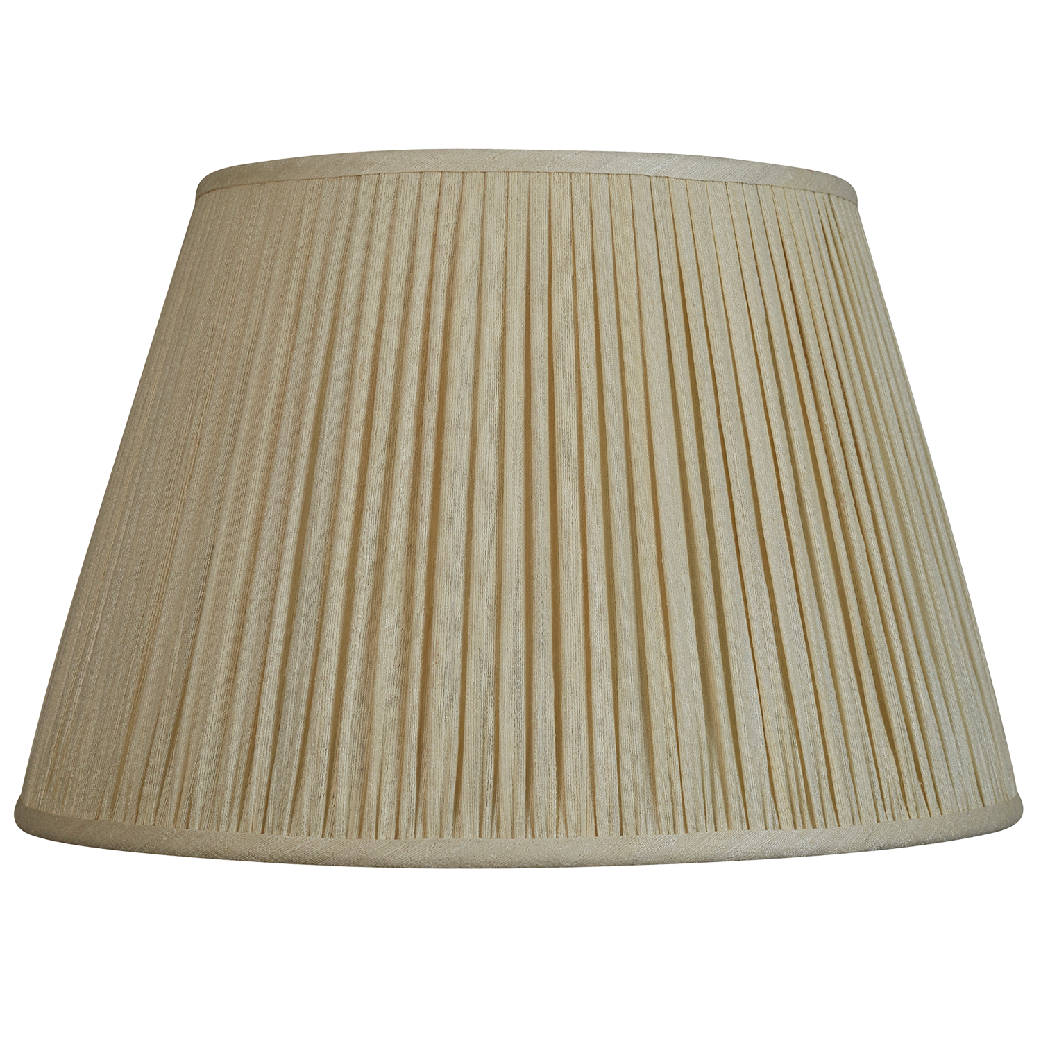 16 inch Gathered Ivory Mulberry silk lampshade
