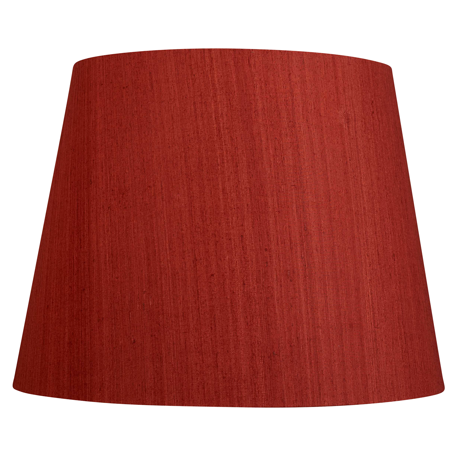 16 Inch Tapering drum Red/coral Mulberry silk plain card lampshade