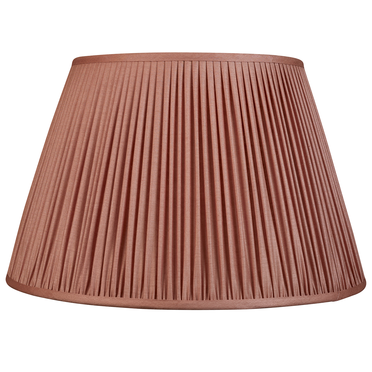 Dusky pink Tussar silk gathered lampshade