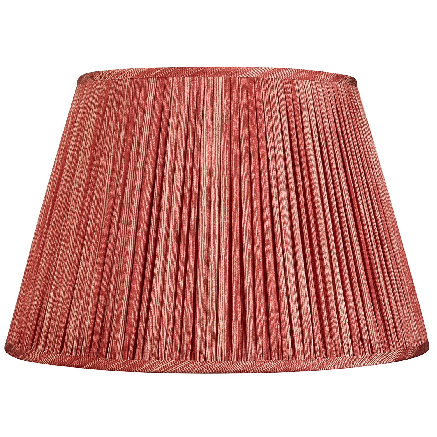 17 Inch Raspberry and pink ripple pinstripe sari style gathered silk lampshade