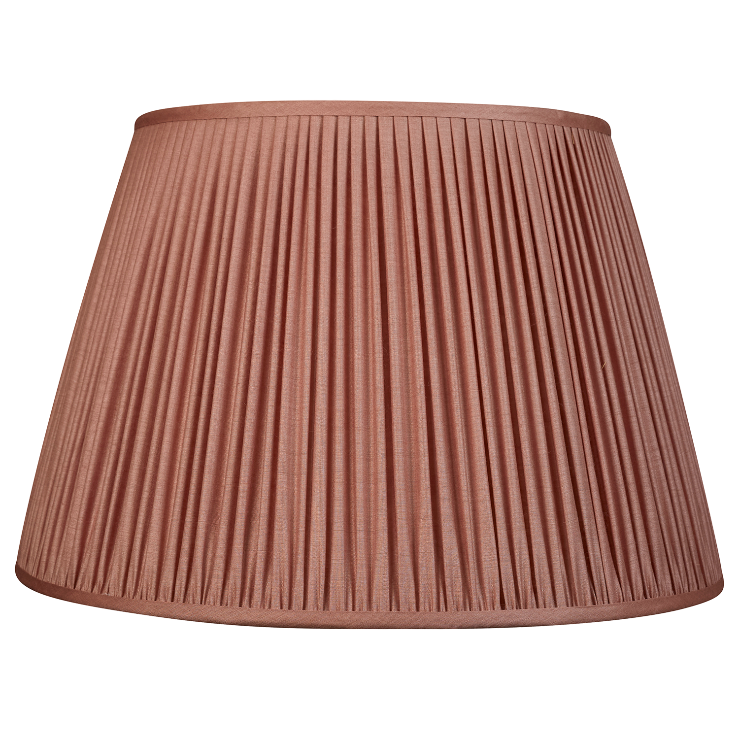 Dusky pink Tussar silk gathered lampshade