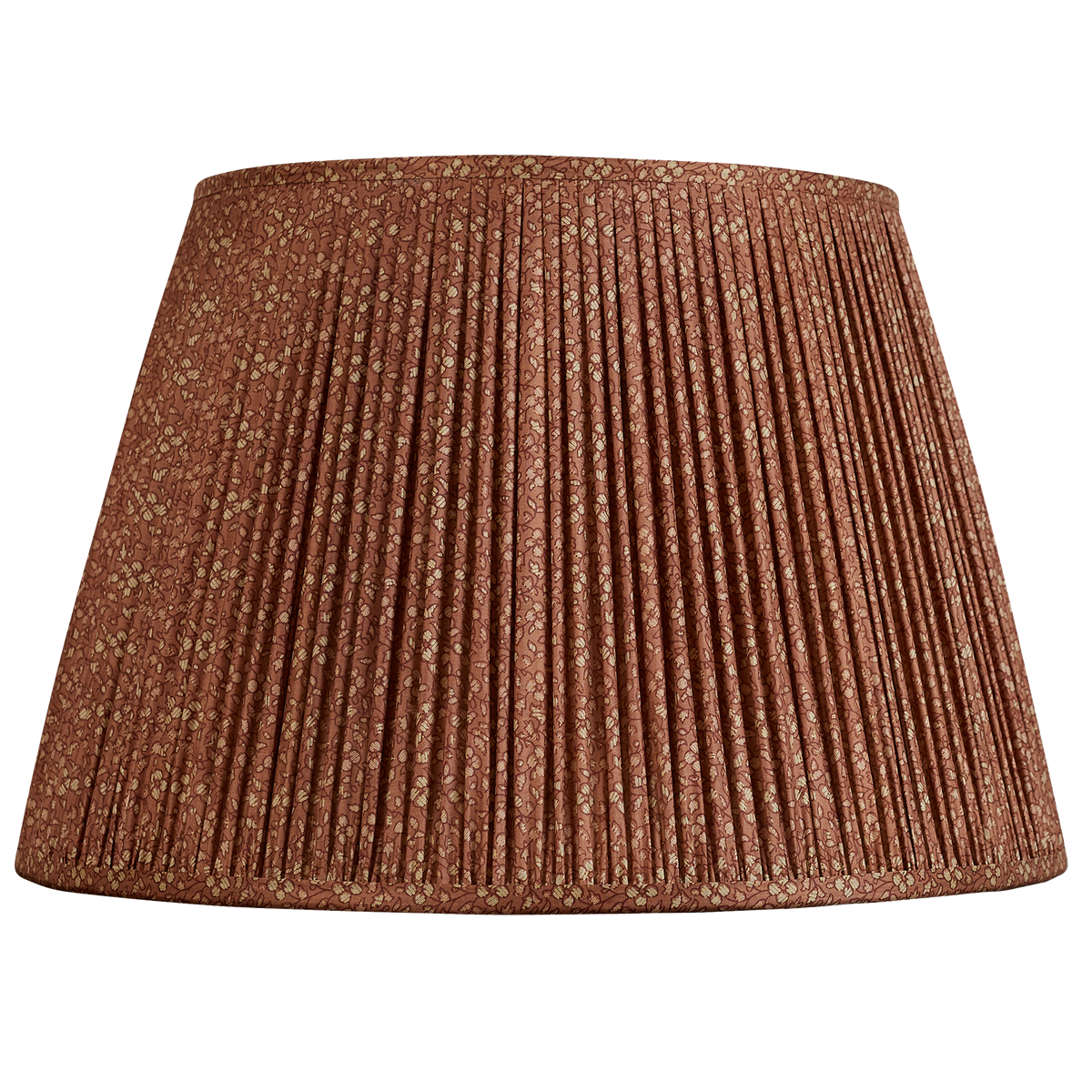 18 Inch Chocolate brown and beige silk sari lampshade
