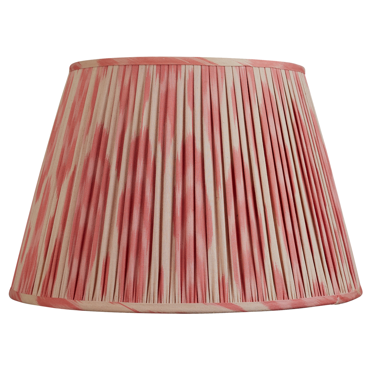 18 Inch Cotton pale pink and raspberry pink Ikat design lampshade